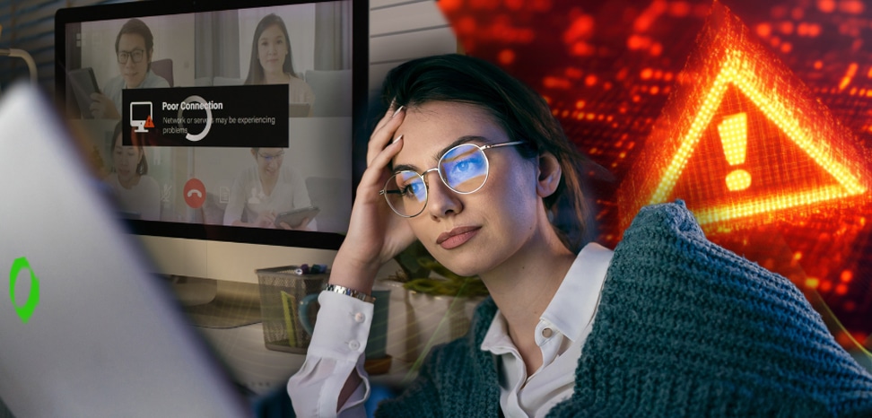 An Australian businesswoman thinking about the challenges of remote work major role in Australia.