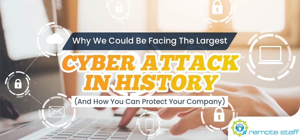 Graphic of cyber attack protection tips with a lock icon and digital background.
